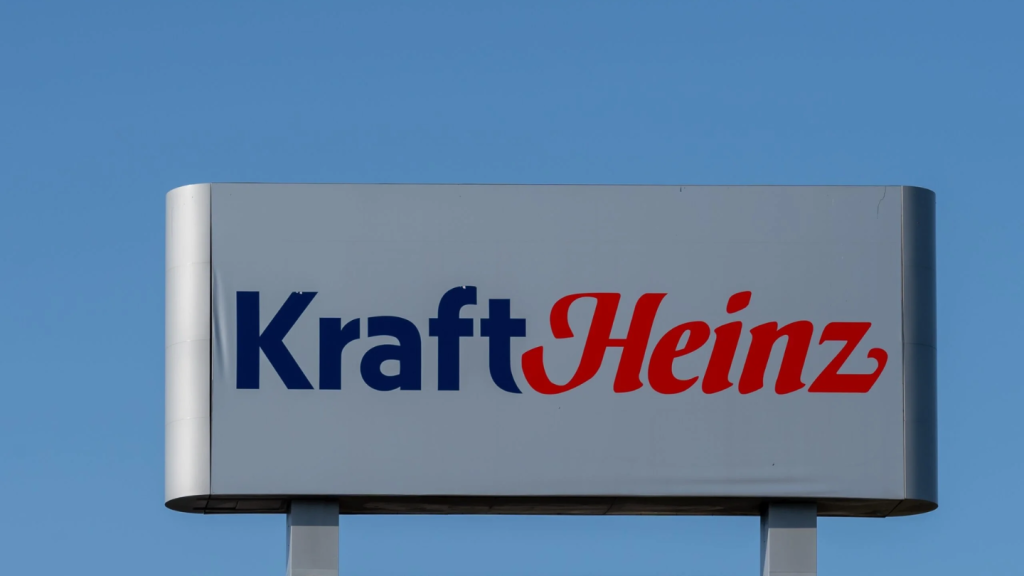 A sign showing Kraft Heinz corporate logo